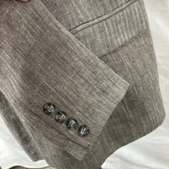 Preston & York women’s 100% linen, tan and black tweed suit, size 10/14 - Picture 5 of 10